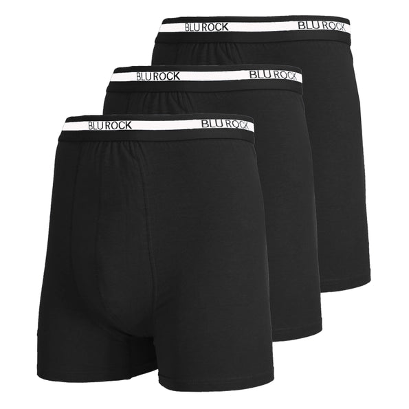 Blu Rock Men's Stretch Cotton Boxer Briefs (3 Pack)